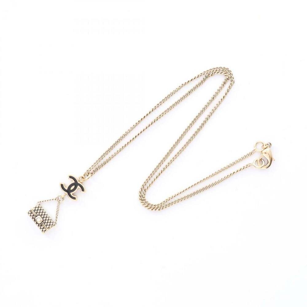 CHANEL Authentic Black Logo Necklace - Picture 3 of 5